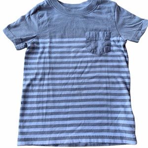 Gray Striped Pocket Tee - 3T